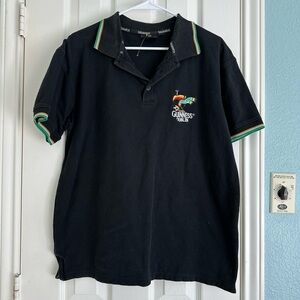 VTG Guinness Ireland Dublin World Cup Soccer Polo Shirt Futbol Toucan Mens Sz LG